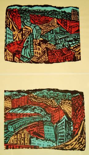 Martin Grover print `2 Landscapes` 1987, English